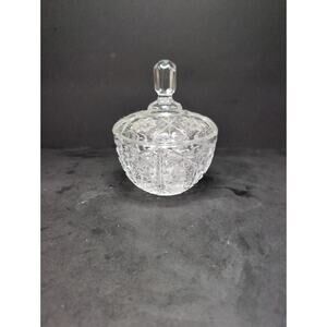 Anchor Hocking Candy Dish, Star of David Lidded‎ Bowl, Vintage , Early American